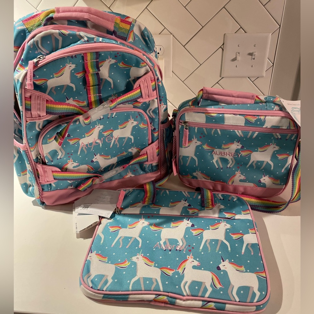 Pottery Barn Kids Mackenzie Large Backpack, Lunchbox & Tablet/Laptop Case
